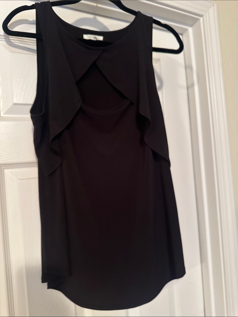 Maurices Black Ruffle-Front Sleeveless Camisole